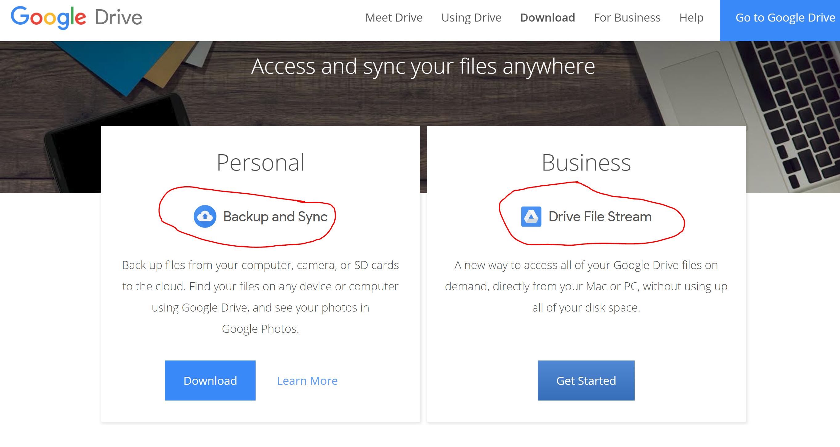 how to download google drive file